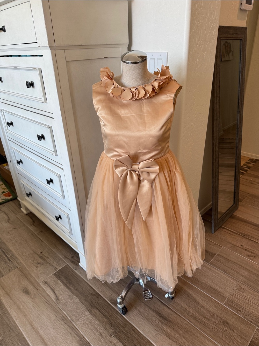 NWT Trish Scully 14 Aeralina peach champagne dress